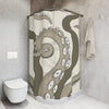 Beige Ocean Modern Funky Bathroom Decor Underwater Sea Creature Theme Coastal Home Gift Nautical