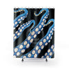 Blue Kraken Octopus Black Ink Art Shower Curtain 71 × 74 Home Decor