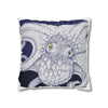 Blue Octopus Kraken Tentacles Ink Art Spun Polyester Square Pillow Case Home Decor