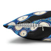 Blue Octopus Kraken Tentacles Ink Black Art Spun Polyester Square Pillow Case Home Decor