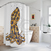 Blue Ring Octopus Bubbles Ocean Modern Funky Bathroom Decor Underwater Sea Creature Theme Coastal