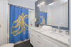 Blue Ring Octopus Shower Curtain Home Decor