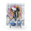 Breaching Orca Whale Shower Curtain 71X74 Home Decor