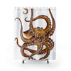 Brown Octopus Tentacles Dance Shower Curtain 71X74 Home Decor