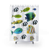 Cute Aquarium Fish Shower Curtain 71 × 74 Home Decor