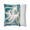 Funky Octopus Kraken Tentacles Ink Art Spun Polyester Square Pillow Case Home Decor