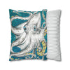 Funky Octopus Kraken Tentacles Ink Art Spun Polyester Square Pillow Case Home Decor