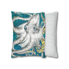 Funky Octopus Kraken Tentacles Ink Art Spun Polyester Square Pillow Case Home Decor