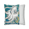 Funky Octopus Kraken Tentacles Ink Art Spun Polyester Square Pillow Case Home Decor