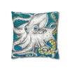 Funky Octopus Kraken Tentacles Ink Art Spun Polyester Square Pillow Case Home Decor