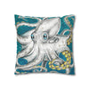 Funky Octopus Kraken Tentacles Ink Art Spun Polyester Square Pillow Case Home Decor