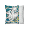 Funky Octopus Kraken Tentacles Ink Art Spun Polyester Square Pillow Case Home Decor