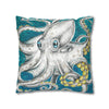 Funky Octopus Kraken Tentacles Ink Art Spun Polyester Square Pillow Case Home Decor