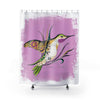 Hummingbird Tribal Ink Pink Shower Curtain 71X74 Home Decor