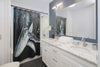 Humpback Whale Blue Ink Art Shower Curtains Home Decor