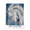 Lusitano Horse Stallion Portrait Comic Style Shower Curtain 71X74 Home Decor