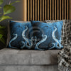 Midnight Octopus Kraken Tentacles Ink Map Art Spun Polyester Square Pillow Case Home Decor