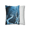 Midnight Octopus Kraken Tentacles Ink Map Art Spun Polyester Square Pillow Case Home Decor