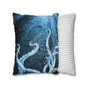 Midnight Octopus Kraken Tentacles Ink Map Art Spun Polyester Square Pillow Case Home Decor