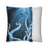 Midnight Octopus Kraken Tentacles Ink Map Art Spun Polyester Square Pillow Case Home Decor