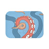 Modern Bold Red Blue Octopus Tentacles Kraken Sea Oceanic Human Made Art Bath Mat 24’’ ×