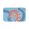 Modern Bold Red Blue Octopus Tentacles Kraken Sea Oceanic Human Made Art Bath Mat 34’’ ×