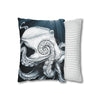 Moonlit Octopus Kraken Art Spun Polyester Square Pillow Case Home Decor