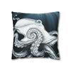 Moonlit Octopus Kraken Art Spun Polyester Square Pillow Case Home Decor