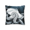 Moonlit Octopus Kraken Art Spun Polyester Square Pillow Case Home Decor