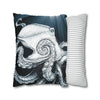 Moonlit Octopus Kraken Art Spun Polyester Square Pillow Case Home Decor