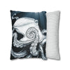 Moonlit Octopus Kraken Art Spun Polyester Square Pillow Case Home Decor