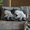 Moonlit Octopus Kraken Art Spun Polyester Square Pillow Case Home Decor