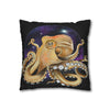 Octopus Cosmic Galaxy Planets Art Spun Polyester Square Pillow Case Home Decor