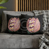 Octopus In The Shell Art Black Spun Polyester Square Pillow Case Home Decor