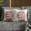 Octopus In The Shell Art White Spun Polyester Square Pillow Case Home Decor