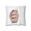 Octopus In The Shell Art White Spun Polyester Square Pillow Case Home Decor