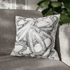 Octopus Kraken Tentacles Ink Art Spun Polyester Square Pillow Case 18 × Home Decor