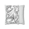 Octopus Kraken Tentacles Ink Art Spun Polyester Square Pillow Case Home Decor