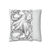 Octopus Kraken Tentacles Ink Art Spun Polyester Square Pillow Case Home Decor