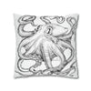 Octopus Kraken Tentacles Ink Art Spun Polyester Square Pillow Case Home Decor