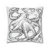 Octopus Kraken Tentacles Ink Art Spun Polyester Square Pillow Case Home Decor