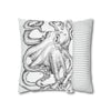 Octopus Kraken Tentacles Ink Art Spun Polyester Square Pillow Case Home Decor