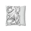 Octopus Kraken Tentacles Ink Art Spun Polyester Square Pillow Case Home Decor