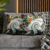 Octopus Kraken Tentacles Ink Exotic Orange Art Spun Polyester Square Pillow Case Home Decor