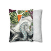 Octopus Kraken Tentacles Ink Exotic Orange Art Spun Polyester Square Pillow Case Home Decor