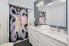 Octopus Rainbow Ink Black Shower Curtain Home Decor