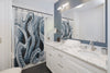 Octopus Tentacles Kraken Blue Grey Shower Curtains Home Decor