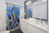 Octopus Tentacles Kraken Blue Yellow Shower Curtains Home Decor