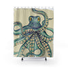 Octopus Tentacles Kraken! Green On Beige Greenish Shower Curtain 71 × 74 Home Decor