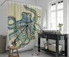 Octopus Tentacles Kraken! Green On Beige Greenish Shower Curtain Home Decor